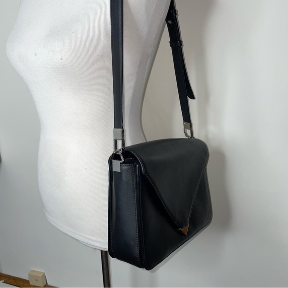 Alexander Wang Prisma Envelope Black Leather Shoulder Bag - Picture 14 of 16